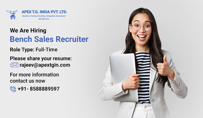 We are hiring Bench Sales Recruiter